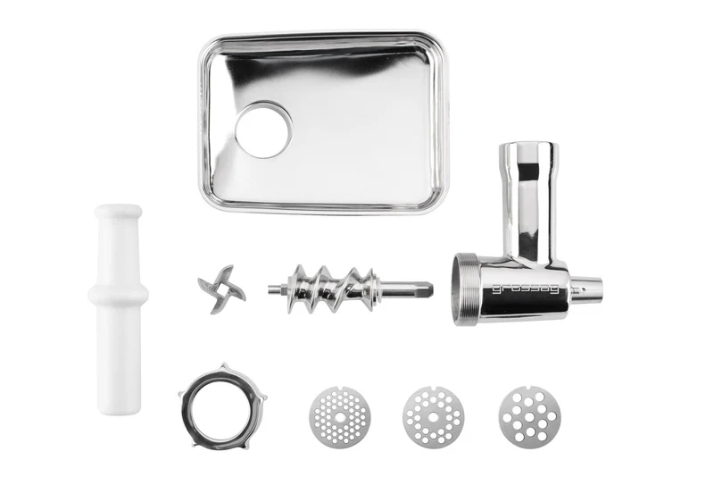 accessorio per tritacarne Grossag per robot da cucina - realizzato in acciaio inossidabile di alta qualità
