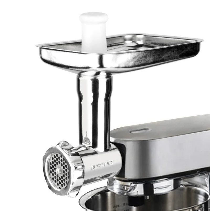 accessorio per tritacarne Grossag per robot da cucina - realizzato in acciaio inossidabile di alta qualità