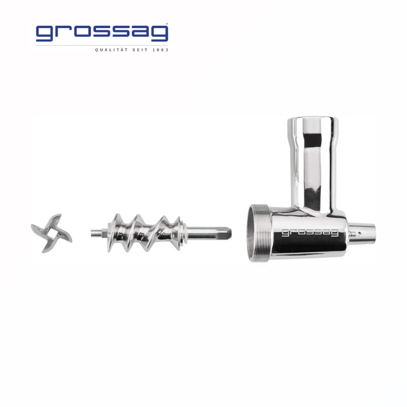 accessorio per tritacarne Grossag per robot da cucina - realizzato in acciaio inossidabile di alta qualità