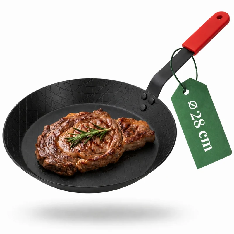 Padella per bistecca in acciaio al carbonio