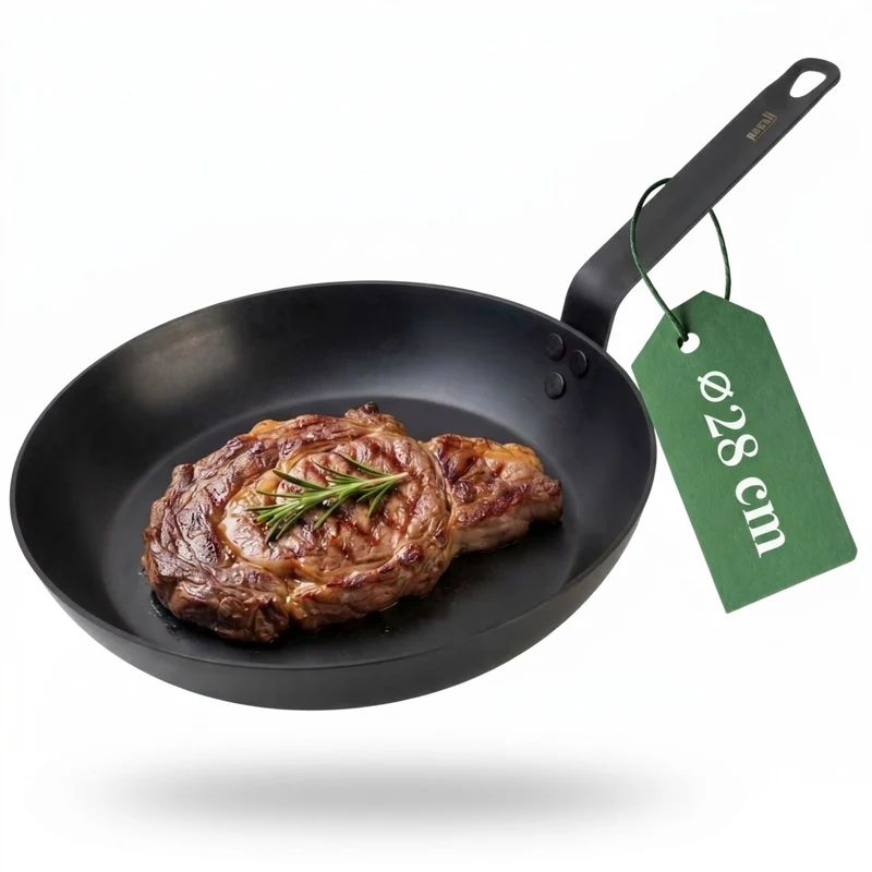 padella pasoli 28cm - padella in acciaio al carbonio per tutti i tipi di fornelli
