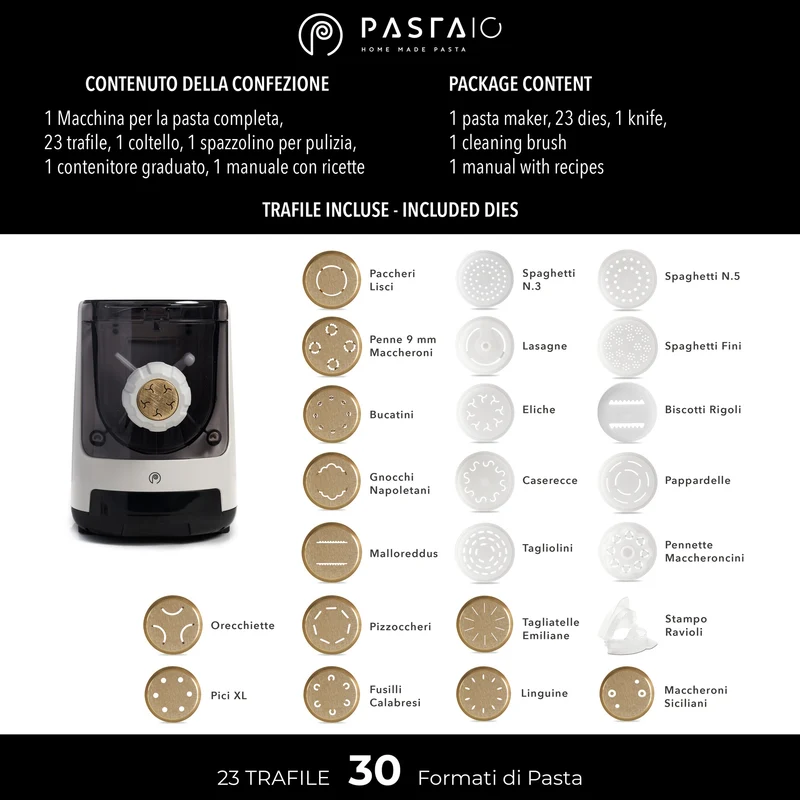 Macchina per la Pasta con 23 Trafile | PASTAIO Tradizione
