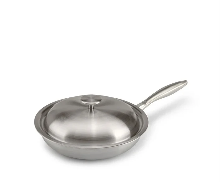 Padella con coperchio cm.24 in PURO TITANIO Made in Italy