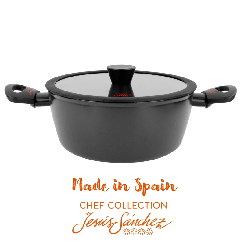 VITRINOR Stahl-Emaille Topf Antihaft CHEF COLLECTION 24 cm 4,4L