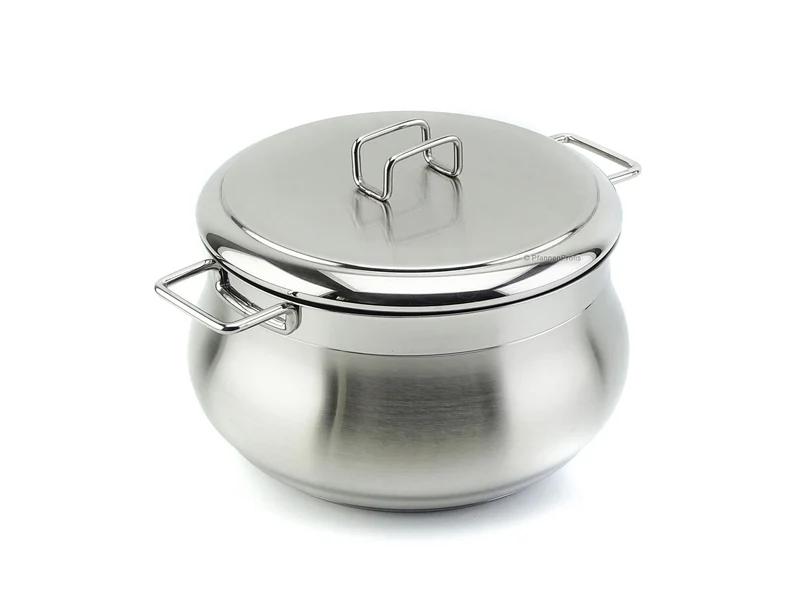 BARAZZONI Dampfgartopf TUMMY Edelstahl 22 cm Kochtopf + Deckel + Dämpfeinsatz