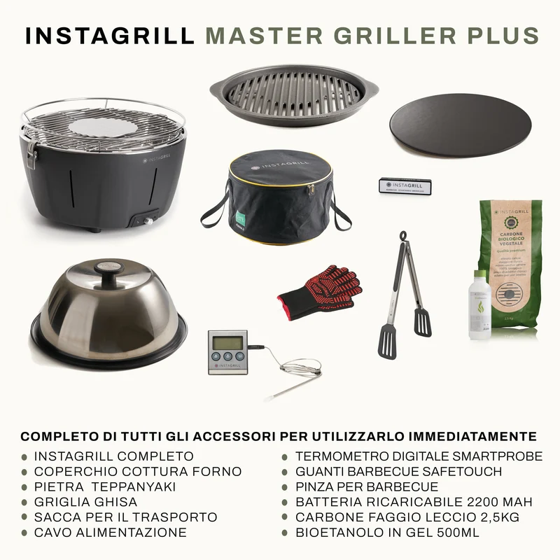 InstaGrill Master Griller Plus Barbecue da tavolo senza fumo portatile