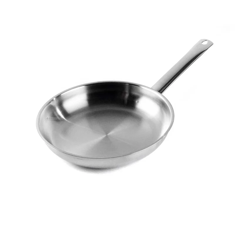 BARAZZONI Edelstahlpfanne PROFESSIONAL 24 cm Bratpfanne unbeschichtet
