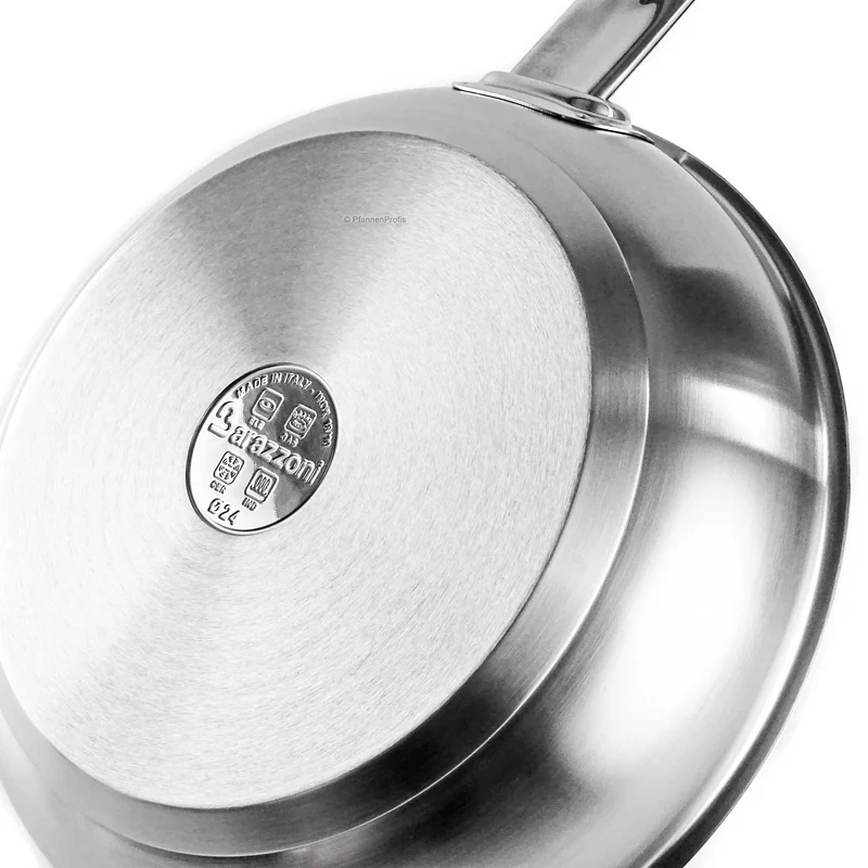 BARAZZONI Edelstahlpfanne PROFESSIONAL 28 cm Bratpfanne unbeschichtet
