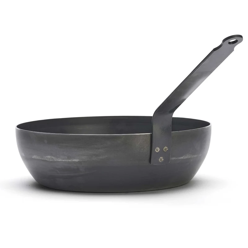 DE BUYER Bauernpfanne 28 cm BLUE CARBON Stahlpfanne Eisenpfanne hoch