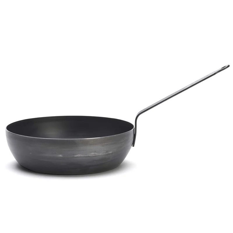 DE BUYER Bauernpfanne 28 cm BLUE CARBON Stahlpfanne Eisenpfanne hoch