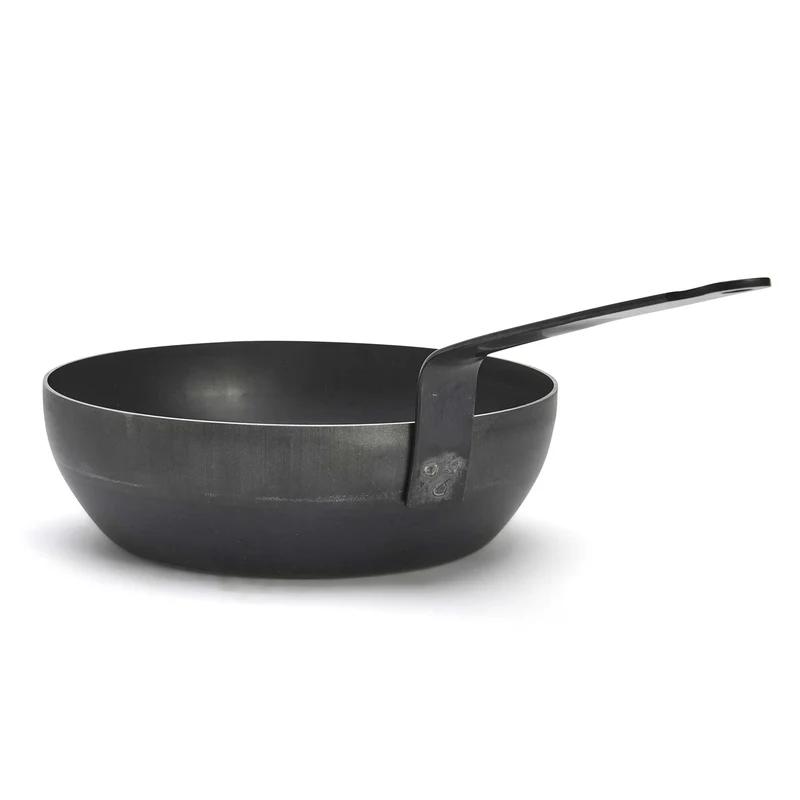 DE BUYER Bauernpfanne 24 cm BLUE CARBON Stahlpfanne Eisenpfanne hoch