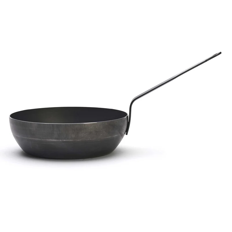 DE BUYER Bauernpfanne 24 cm BLUE CARBON Stahlpfanne Eisenpfanne hoch