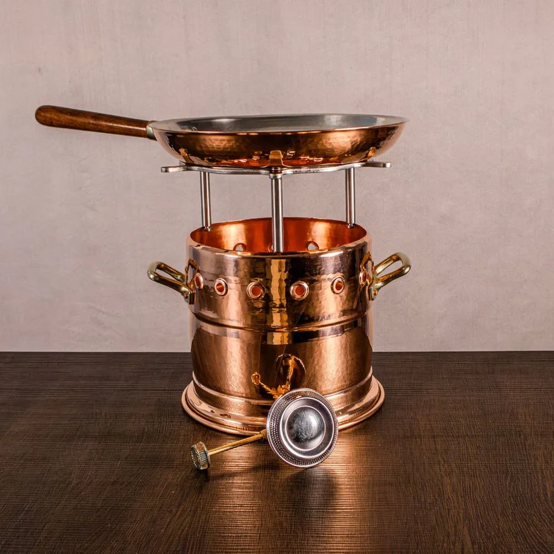 Bruciatore da Tavolo per Flambé in Rame Puro