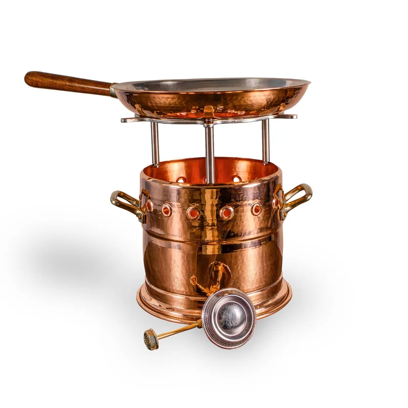 Bruciatore da Tavolo per Flambé in Rame Puro