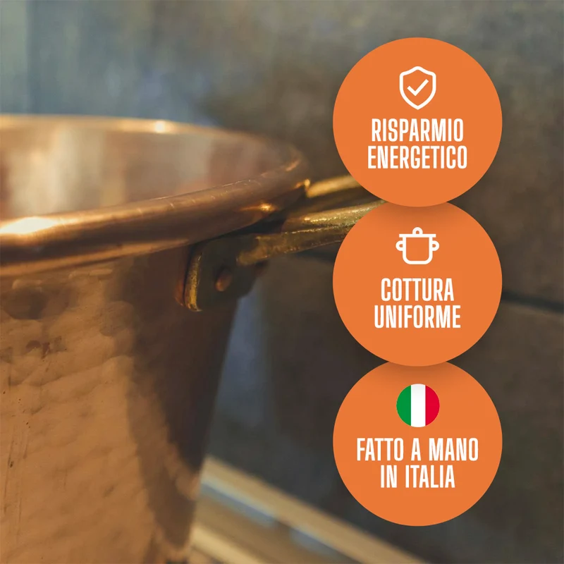 Paiolo Induzione in Rame per Polenta