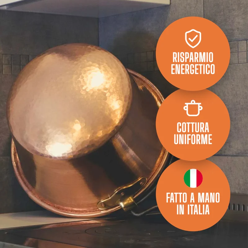 Grande Paiolo in Rame per Polenta e Formaggio