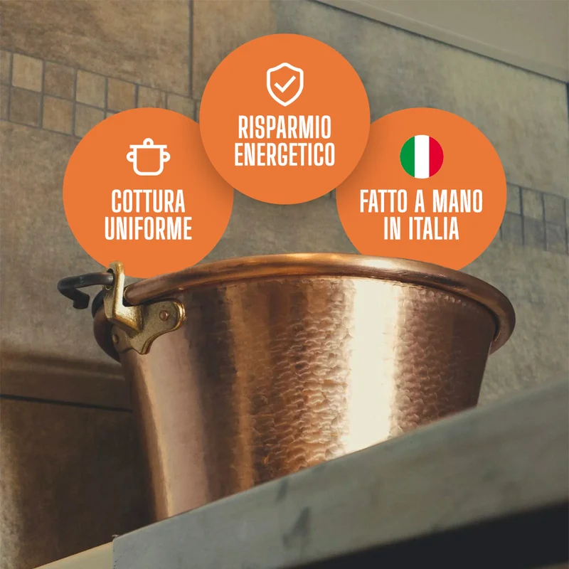 Paiolo Tradizionale in Rame per Polenta
