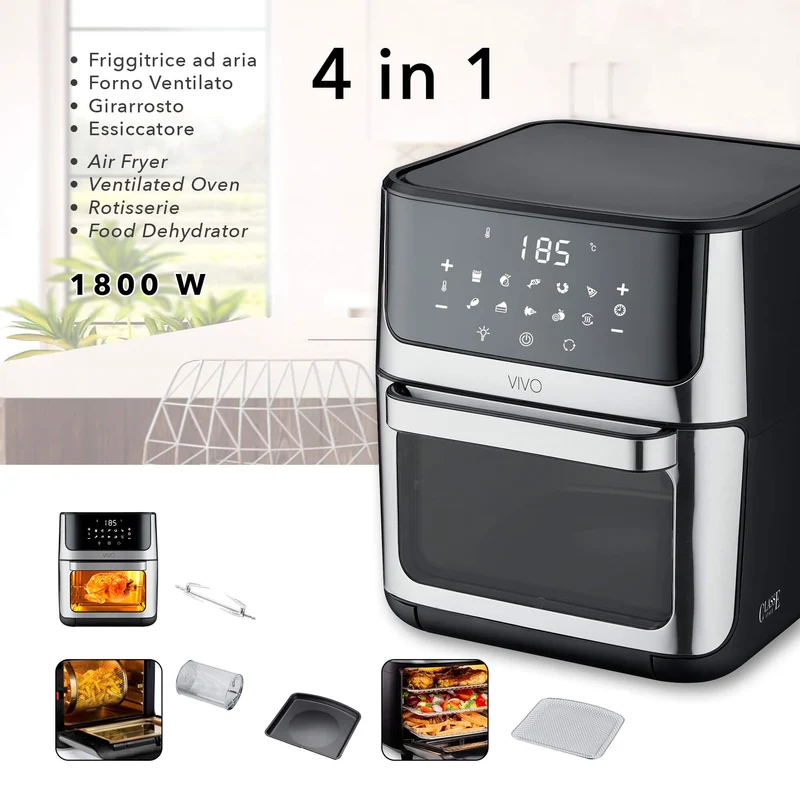 Friggitrice ad Aria 12 Lt - 4 in 1 | VIVO Air Fryer