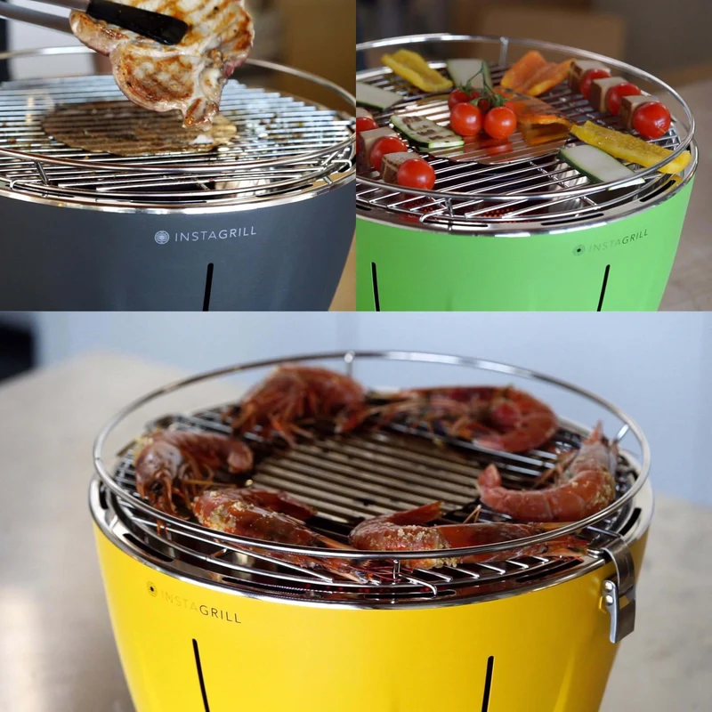 Grill da tavolo senza fumo portatile InstaGrill | Blu Oceano