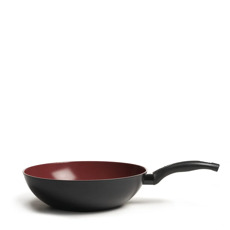 Wok Antiaderente cm 30 Ecologico con Coperchio - Linea Tuscany