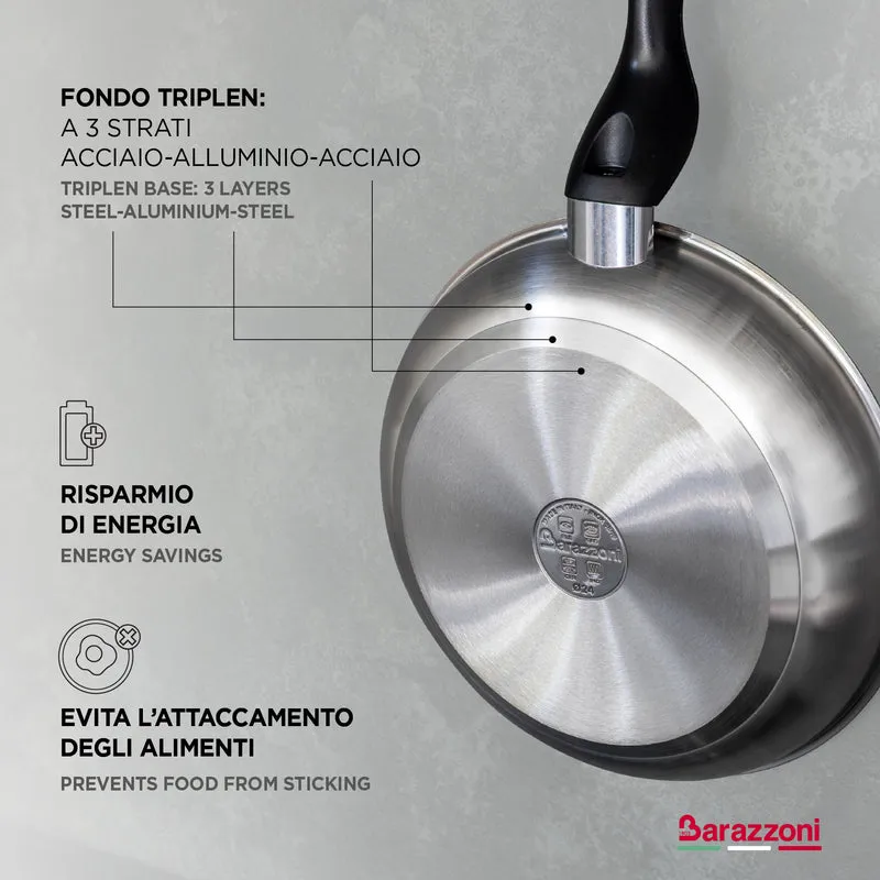 Set inox 2 pezzi - Padella 24 cm + Wok 28 cm