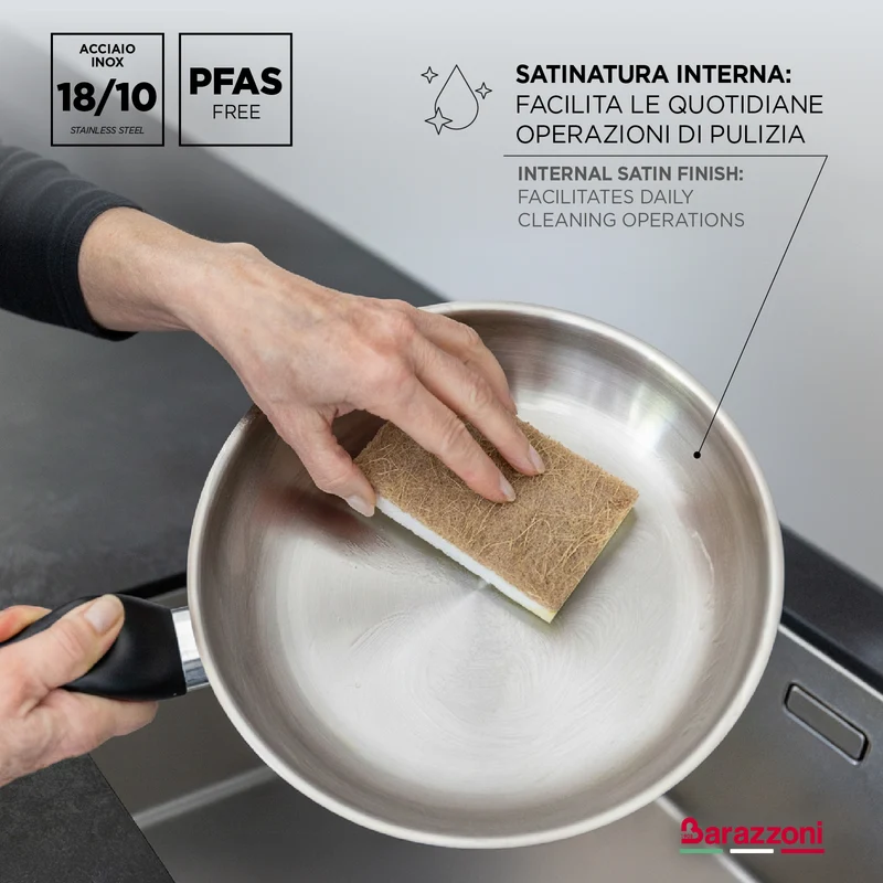 Set inox 2 pezzi - Padella 24 cm + Wok 28 cm