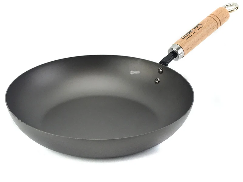 YOSHIKAWA Eisenpfanne REN 28 cm Carbonstahl Bratpfanne aus Japan