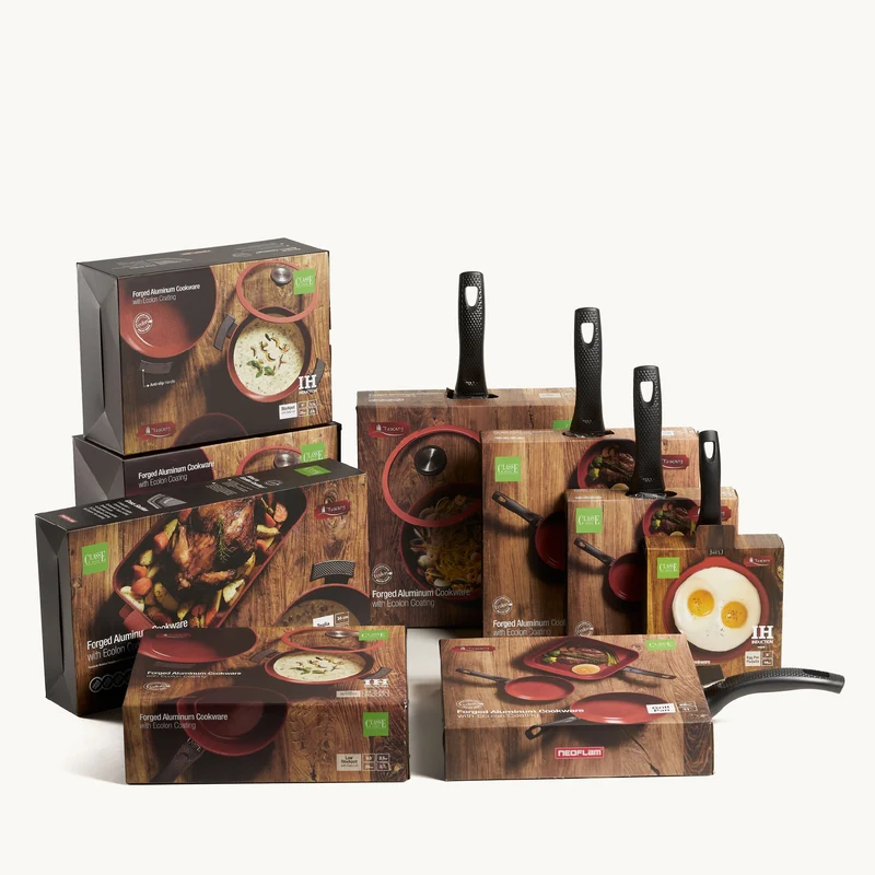 SET 13pz Padelle e Casseruole Antiaderenti Ecologiche - Linea Tuscany