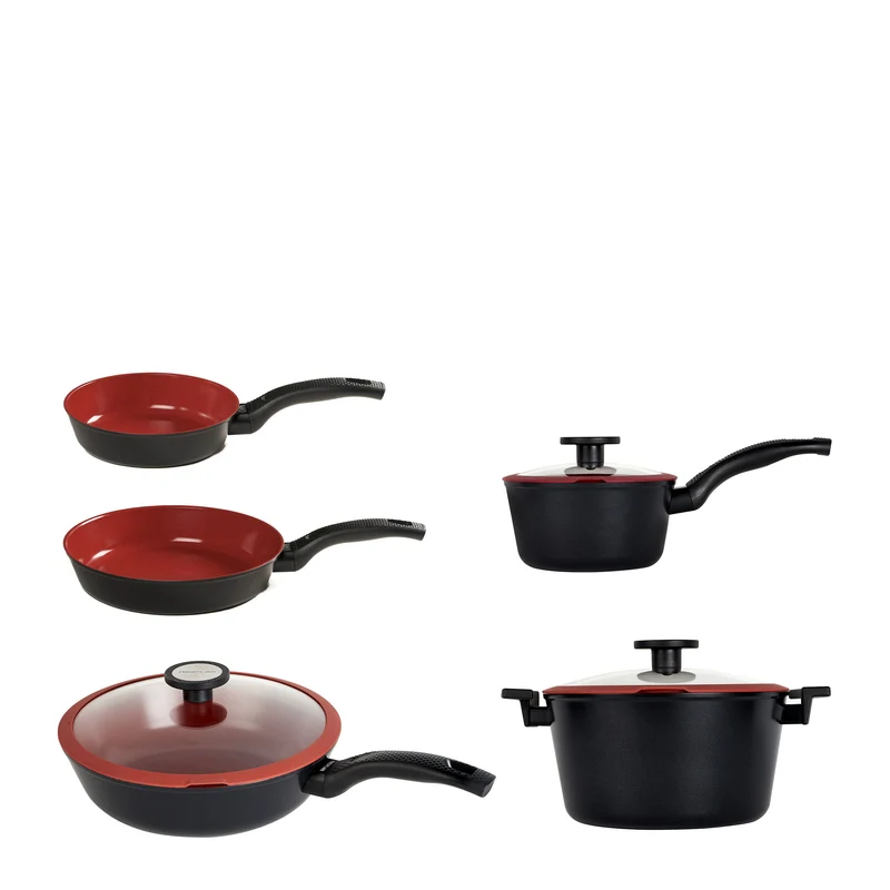SET 8pz Padelle e Casseruole Antiaderenti Ecologiche - Linea Tuscany
