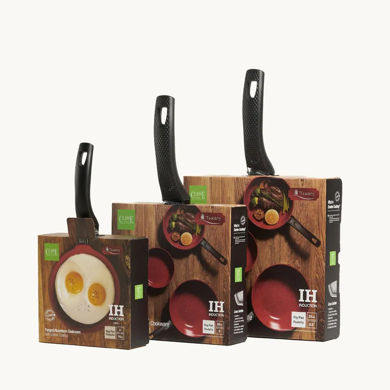 SET 3pz Padelle Antiaderenti Ecologiche - Linea Tuscany