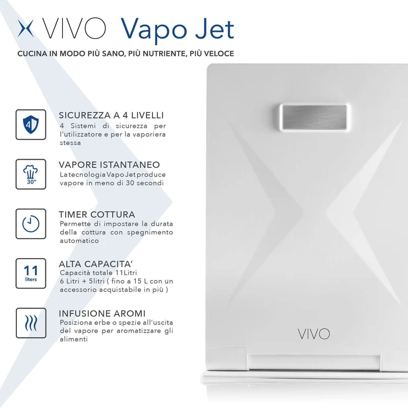 Vaporiera istantanea Salva Spazio VIVO VapoJet