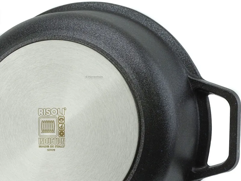 RISOLI Alu Guss Bräter Topf LE PIGNATTE 28 cm Cocotte rund Induktion