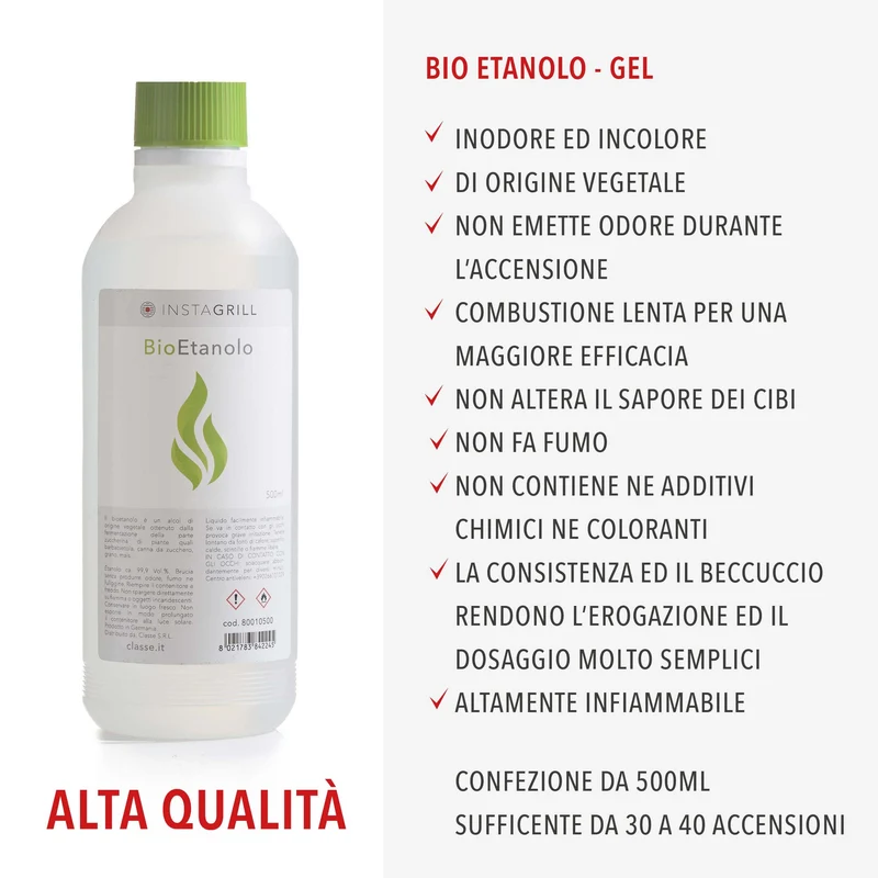 Accendifuoco Ecologico Inodore | BioEtanolo Vegetale L 0,5