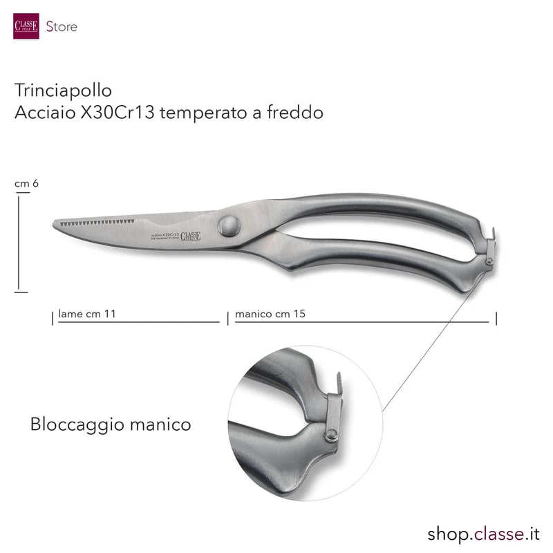 TRINCIAPOLLO ACCIAIO MANICI VUOTI