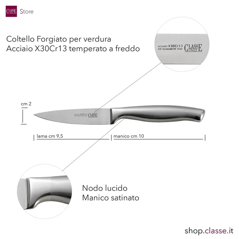 COLTELLO VERDURA CM.9 ACCIAIO