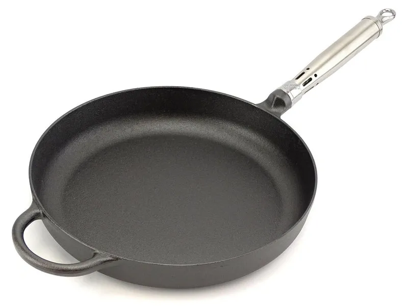 RONNEBY BRUK Gusseisen Bratpfanne MAESTRO 28 cm Edelstahlgriff, schon eingebrannt