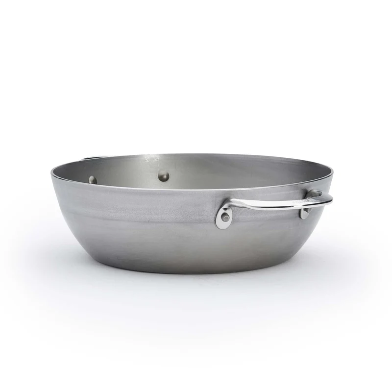 DE BUYER Bauerntopf MINERAL B 24 cm hohe Eisenpfanne mit 2 Griffen