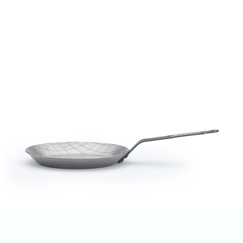 DE BUYER Steakpfanne MINERAL B 24 cm Eisenpfanne mit Rautenprägung