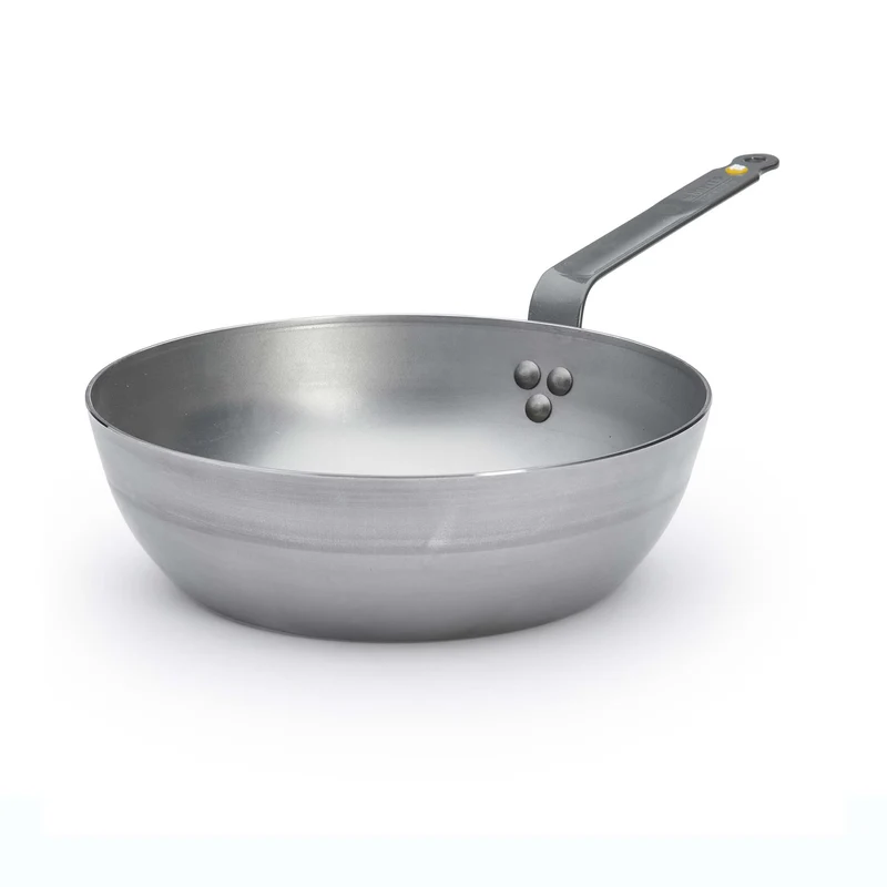DE BUYER Bauernpfanne MINERAL B 28 cm Sauteuse Schwenkpfanne Eisenpfanne hoch