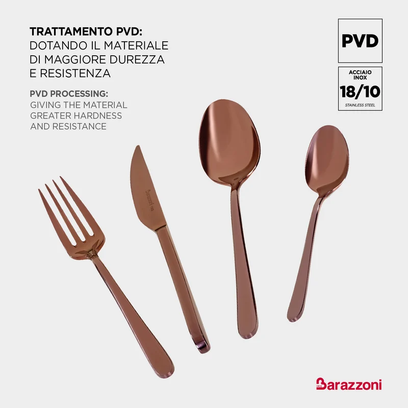 Malachite bronzo satinato - set posate 24 pezzi