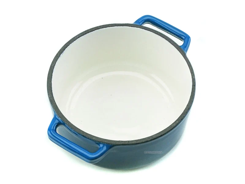 Gusseisen Mini Topf XANTEN 10 cm mit Deckel Emaille BLAU