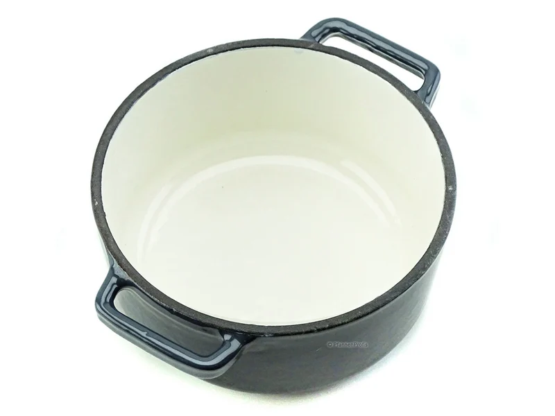 Gusseisen Mini Topf XANTEN 10 cm mit Deckel Emaille SCHWARZ