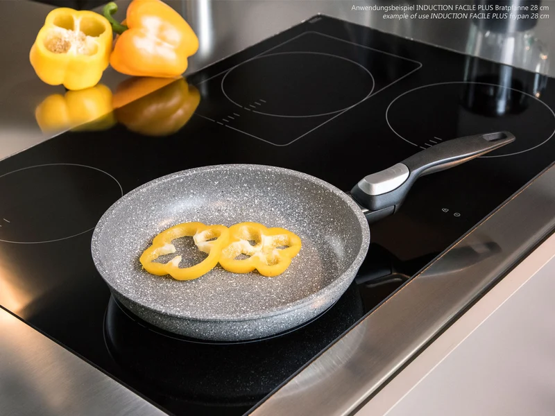 BARAZZONI Bratpfanne INDUCTION FACILE PLUS 32 cm mit abnehmbarem Griff