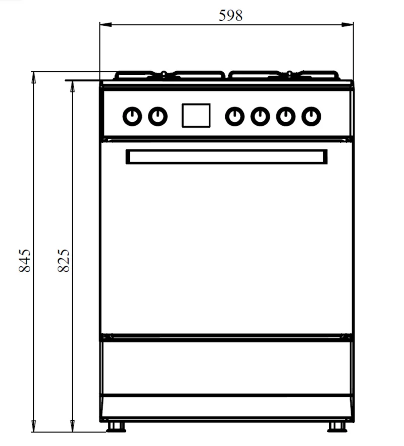 Ⓜ️🔵🔵🔵 LA GERMANIA SE664GX24 - [📦🚨Spedizione immediata!🚚💨] Cucina inox, forno a gas, 60 cm, piano cottura a 4 fuochi gas, Classe A
