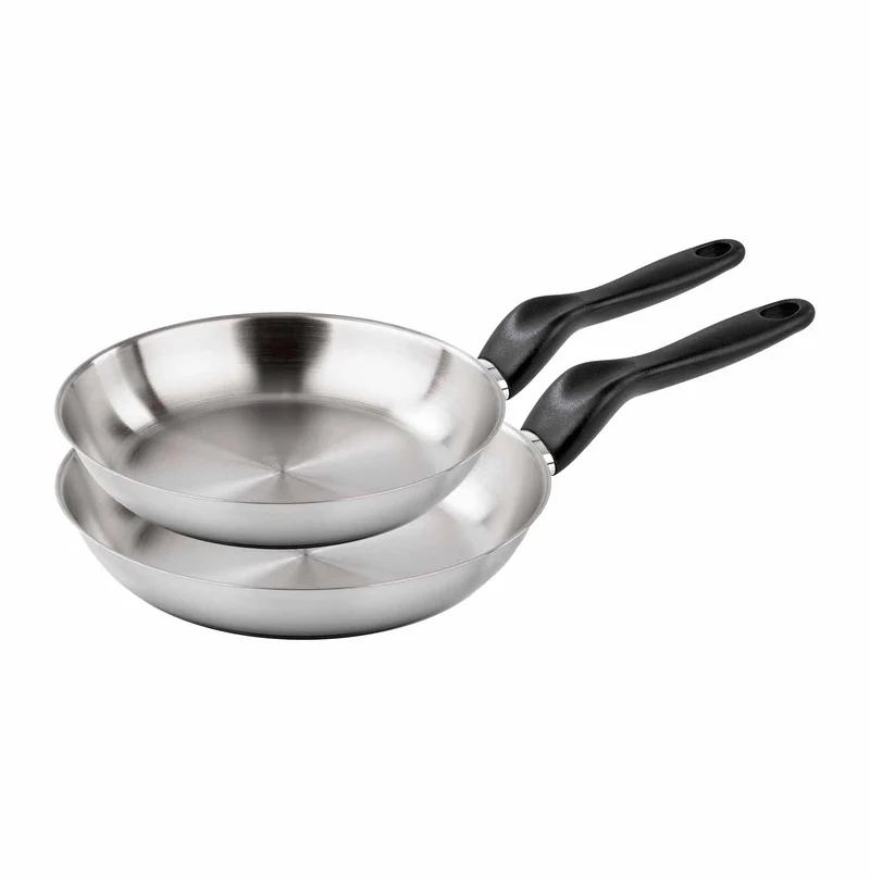 Set inox 2 pezzi - Padelle 20 cm + 24 cm