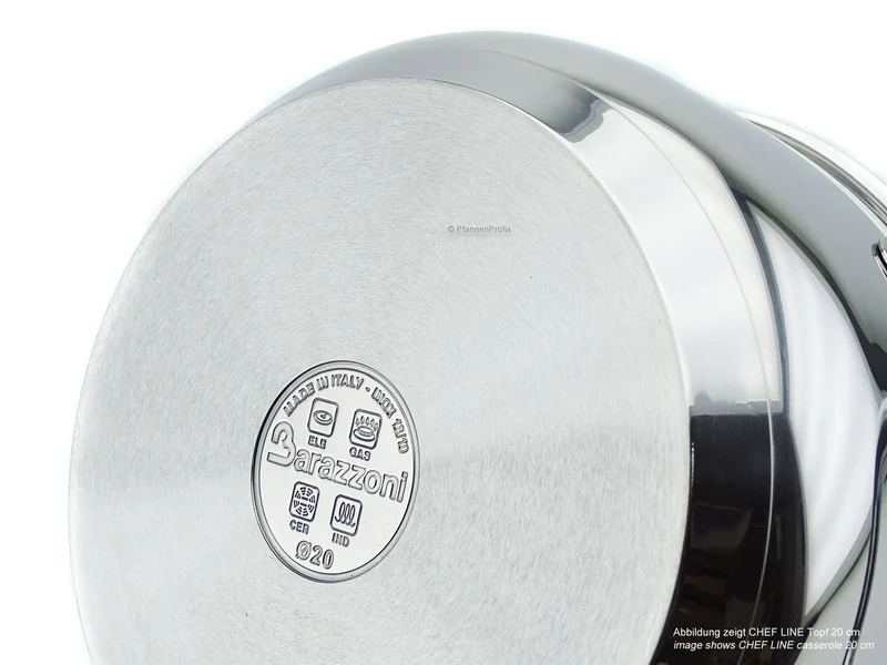 BARAZZONI Kochtopf CHEF LINE Edelstahl 16 cm mit Deckel 1,5 L