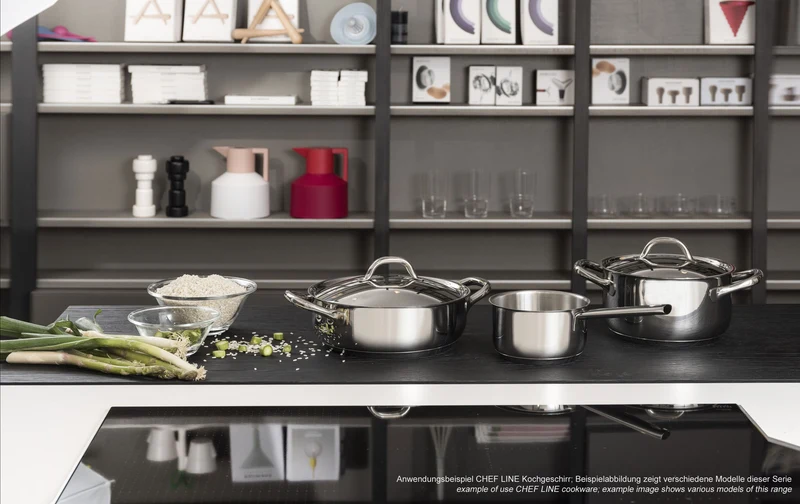 BARAZZONI Gemüsetopf CHEF LINE Edelstahl 24 cm mit Deckel 7,7 L