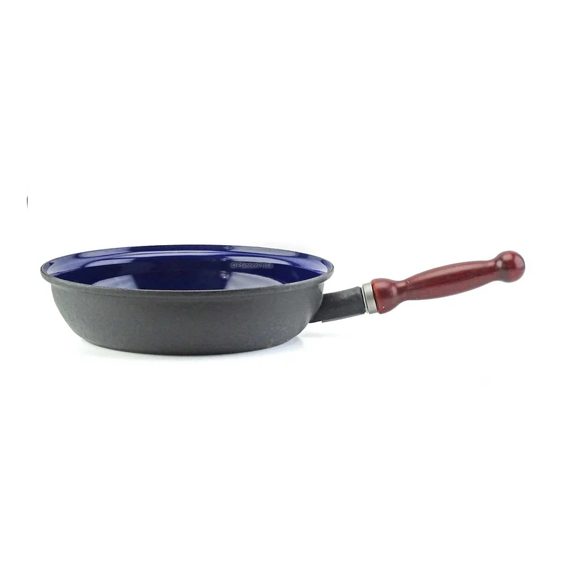 BELIS Stahl-Emaille Pfanne STABIL EXTRA 24 cm abnehmbarer Griff