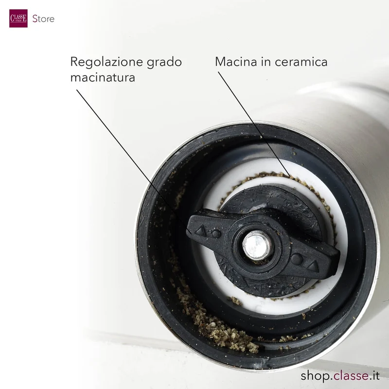 Macina Sale o Pepe Elettrico Legno Bambù con Macina in Ceramica