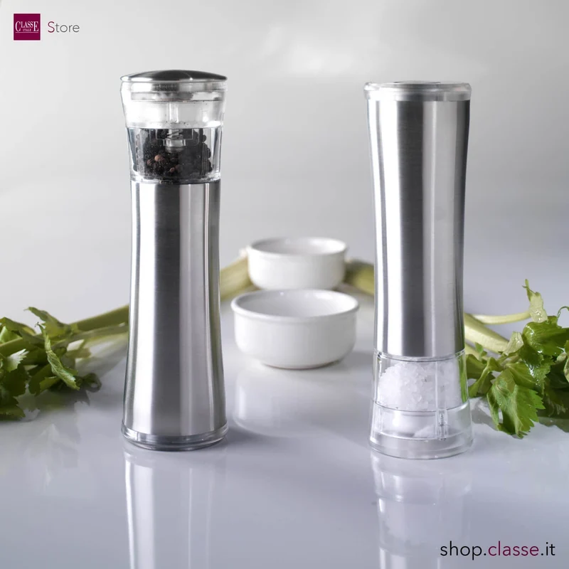 Macina Sale o Pepe Elettrico Acciaio con Macina in Ceramica